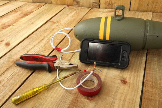 IED bomb on timer, weapon, explosive device