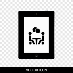 Conference icon. People sitting at the table.