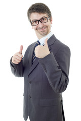businessman thumb up