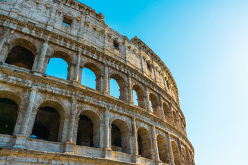 Fototapeta na wymiar The Colosseum or Flavian Amphitheatre in Rome