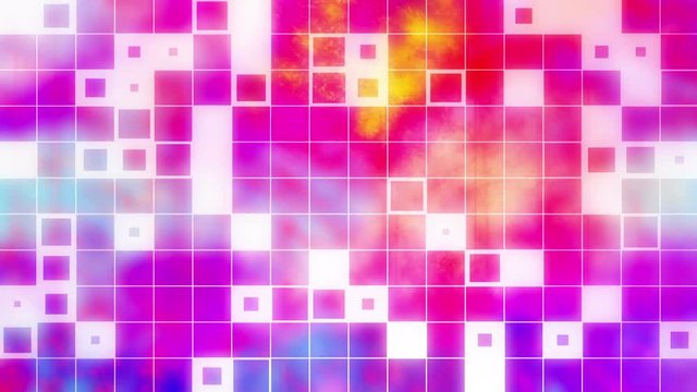 Squares cutting abstract multicolored vibrant looping CG animated looping backdrop