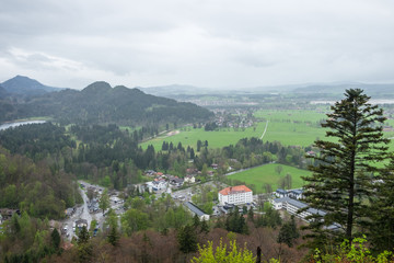 Fototapeta na wymiar view house in Bavaria Alps