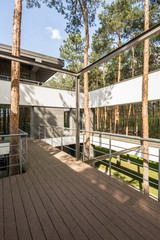Large patio of the forest house