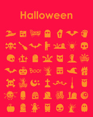 Set of halloween simple icons