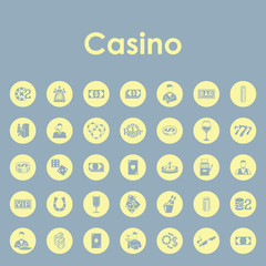 Set of casino simple icons