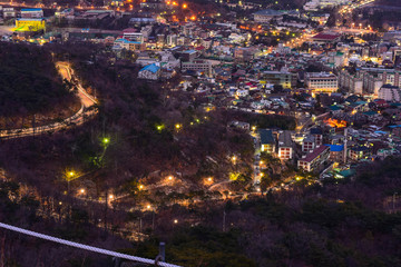 Fototapeta premium city skyline, seoul night, korea 