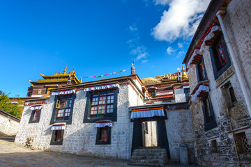 Fototapeta na wymiar Tashilumpo Monastery in Shigatse, Tibet
