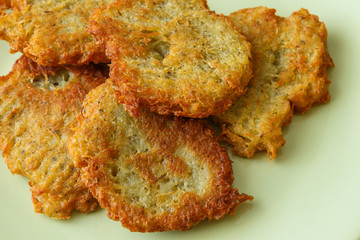 Fried pancakes with potato