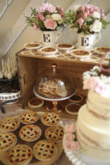 Pink and White Wedding Dessert Bar