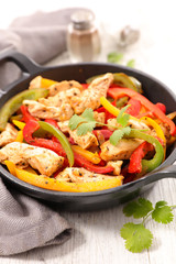 grilled chicken breast and bell pepper