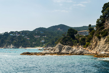 Costa Brava landscape bank of sea