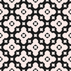 Vector monochrome seamless pattern. Abstract endless geometric texture, diagonal grid, repeat tiles. Simple minimalist symmetric background. Design element for prints, home decor, textile, linens