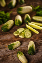 Fresh organic cucumbers