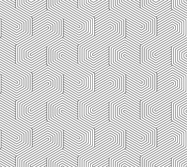 Vector seamless pattern. Modern stylish texture. Monochrome geometric pattern with hexagonal tiles