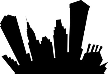 Naklejka premium Cartoon skyline silhouette of the city of Baltimore, Maryland, USA.