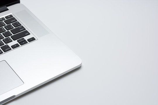 Laptop computer on white background