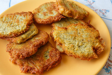 Fried pancakes with potato