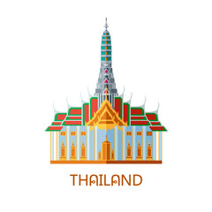 Obraz premium Buddhist wat temple in Bangkok Thailand