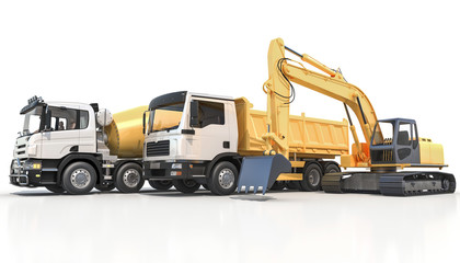 Several Commercial Land Vehicles