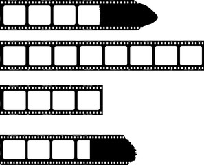film stripes with photo frames, free copy space,vector