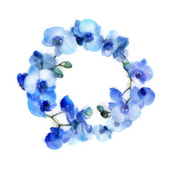Orchid circle background