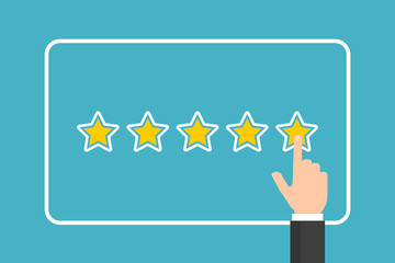 Customer reviews concept