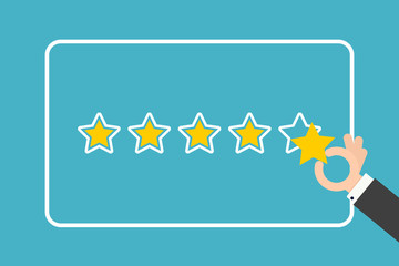 Customer reviews concept