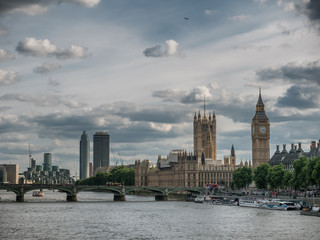 Fototapeta na wymiar Thames with the Parliament, London
