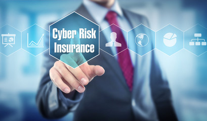 Fototapeta na wymiar Cyber Risk Insurance / Businessman
