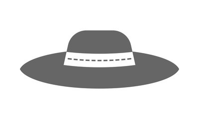Sun hat, protective clothing. Flat icon, object of fashion accessory. Illustration