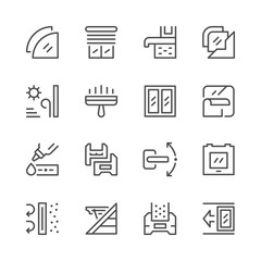 Set line icons of window