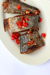 mackerel - a fried with red chili