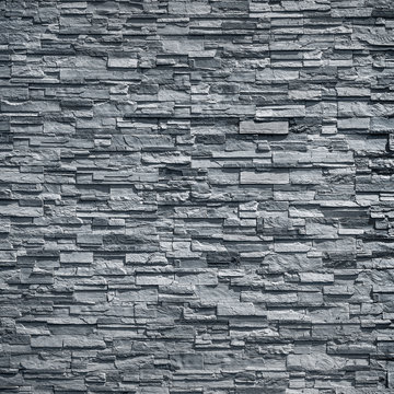 pattern of decorative black slate stone wall surface / black stone