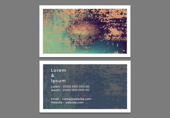 Distressed Texture Business Card Layout