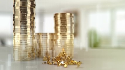 US dollar crash, american currency losing value, coin falling in slow motion. US dollar index dropping on stock market
 - Powered by Adobe