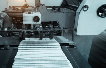 process in modern printing house, offset printing.