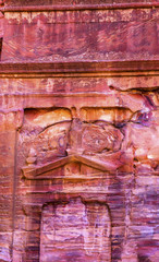 Rose Red Rock Tomb Street of Facades Petra Jordan