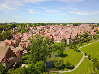Naklejka premium Luftbild von Dinkelsbühl in Mittelfranken