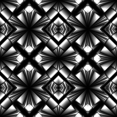 black and white seamless metal pattern