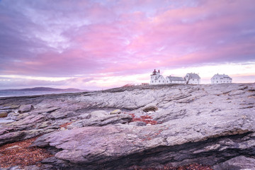 Old Tungenes Lighthouse from 1828 near Stavanger, Norway