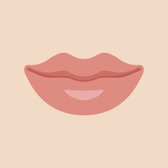 Naklejka premium lips vector illustration style Flat front