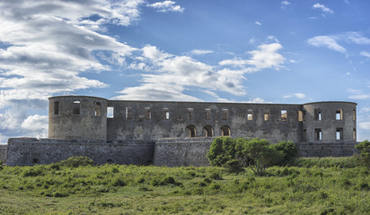 Fototapeta na wymiar Ruins of old scandinavian castle