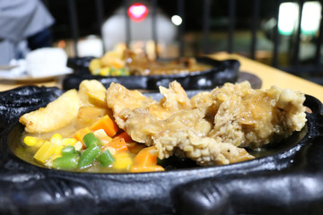 Beef black pepper, steak, roast, indonesian food | asian food