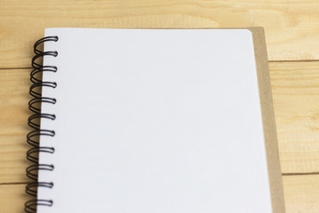 top view of desk and blank page