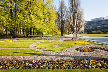The Saxon Garden in Warsaw