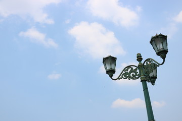Vintage lamp, Historial of Yogyakarta, Indonesian Sky, light poles Indonesian City | Asian Sky