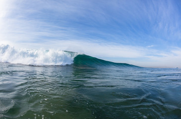 Wave Inside Hollow Swimming Ocean