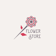 Vector Flower Store Emblem