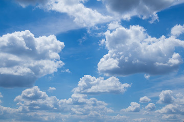  white clouds blue sky