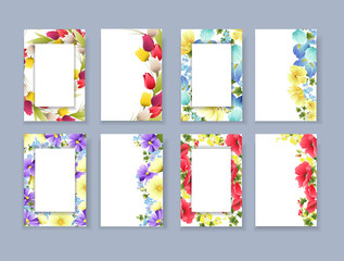 Floral frame set.